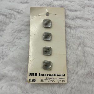 JHB International, Textured Gray 5/16" Square, Vintage Buttons